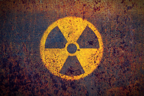 The radioactive symbol for radioactive waste safety. 